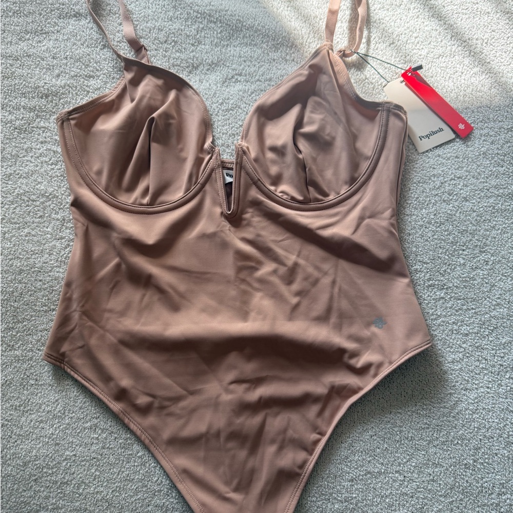 POPSUGAR Women's Tan Bodysuit